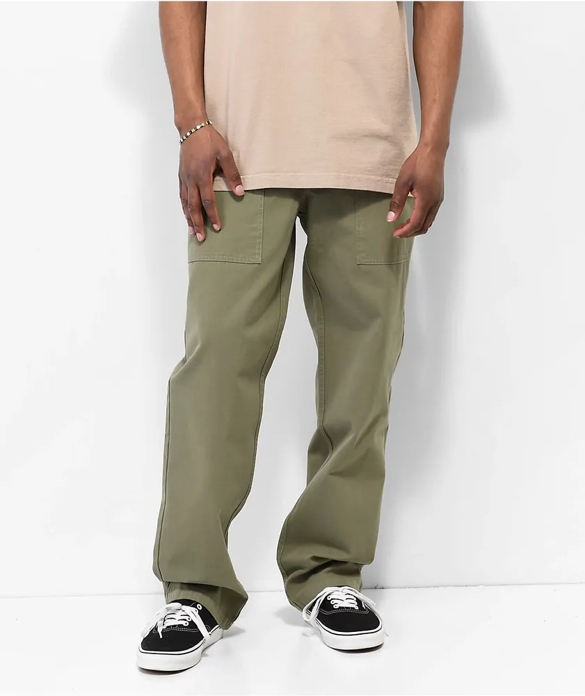 Krooked Eyes Olive Elastic Waist Pants