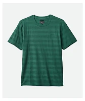 Brixton The City Jacquard Stripe Green T-Shirt