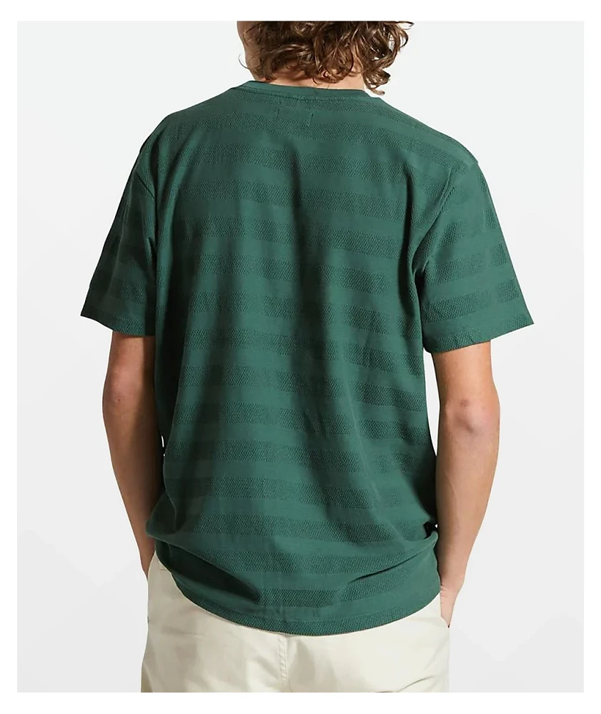 Brixton The City Jacquard Stripe Green T-Shirt