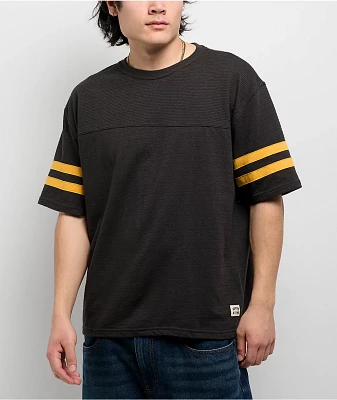 Brixton Vintage Washed Black & Ray Flower Mesh Football Jersey
