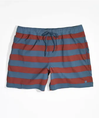 Brixton Voyage Red & Blue Stripe Board Shorts