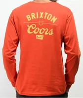 Brixton x Coors Labor Red Long Sleeve T-Shirt