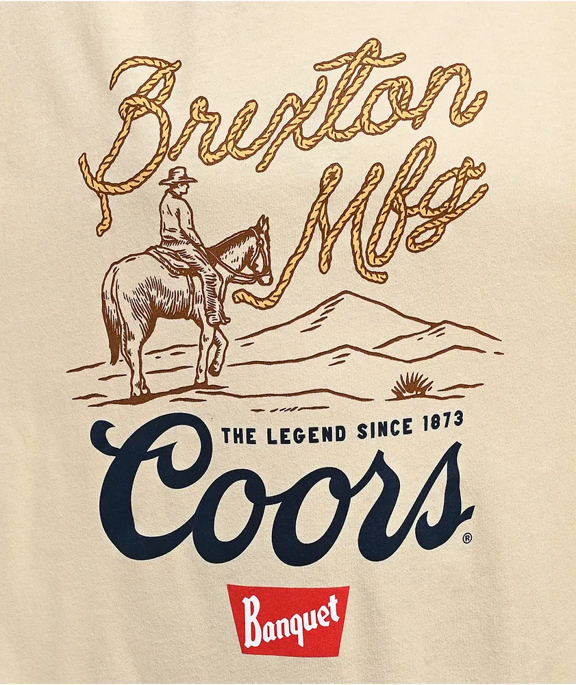 Brixton x Coors Legends Khaki T-Shirt 