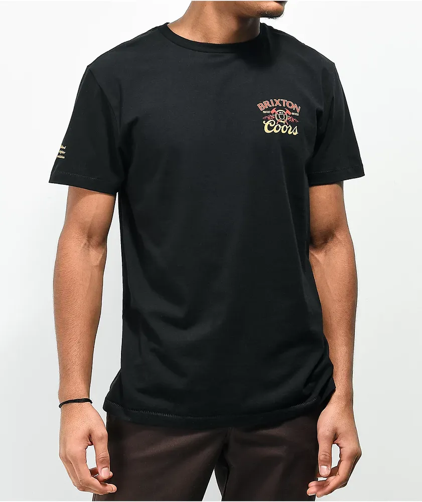 Brixton x Coors Pow Black T-Shirt