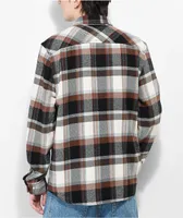 Brixton x Coors Pow Bowery Brown & Blue Flannel Shirt