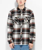 Brixton x Coors Pow Bowery Brown & Blue Flannel Shirt