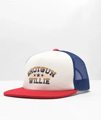 Brixton x Willie Nelson Shotgun Red, Blue & White Trucker Hat