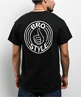 Bro Style Circle Thumb Black T-Shirt