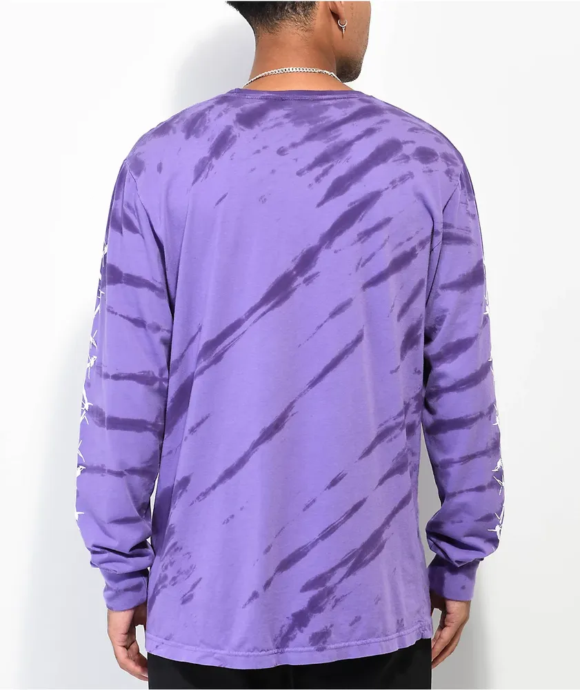 Broken Promises 2 Wired Purple Tie Dye Long Sleeve T-Shirt