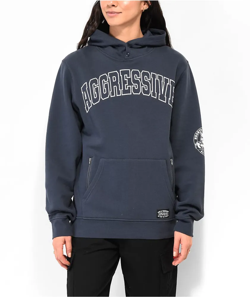 Broken Promises Aggressive Navy Hoodie