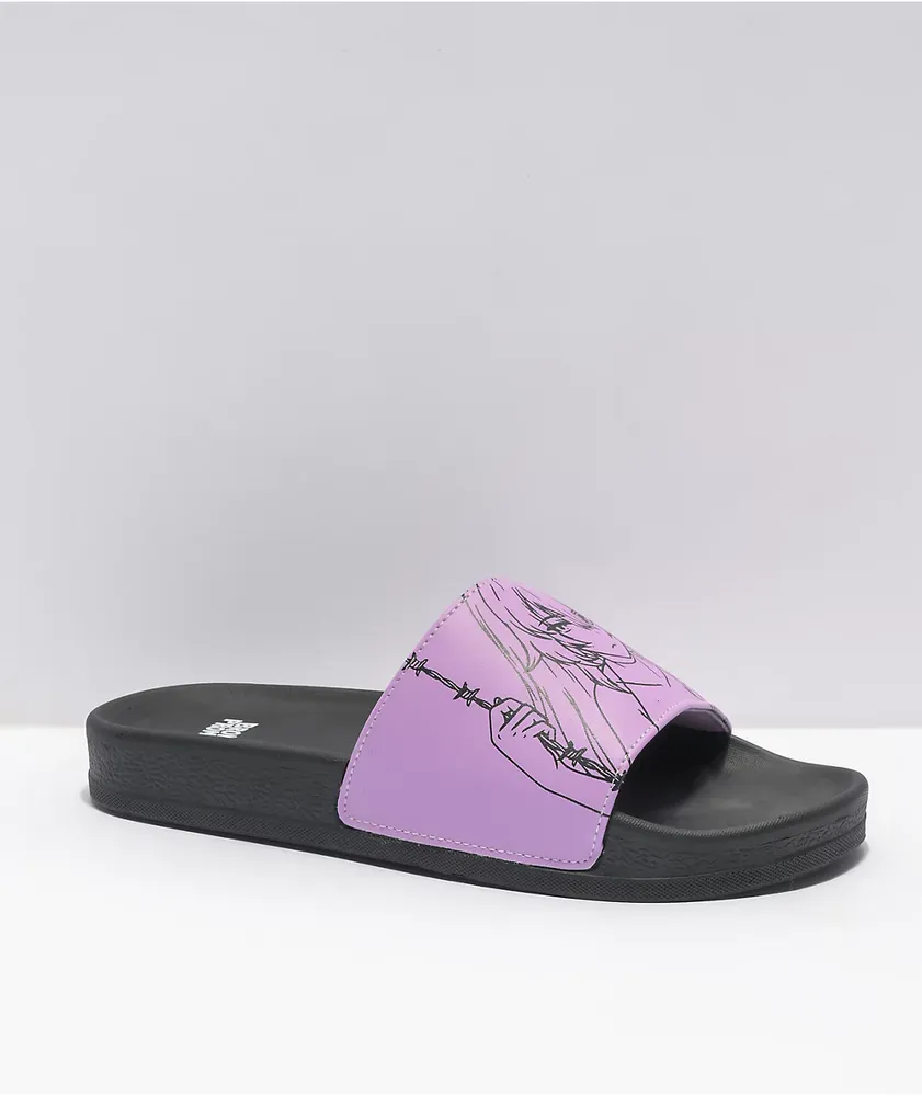 Broken Promises Anime Lavender Slides