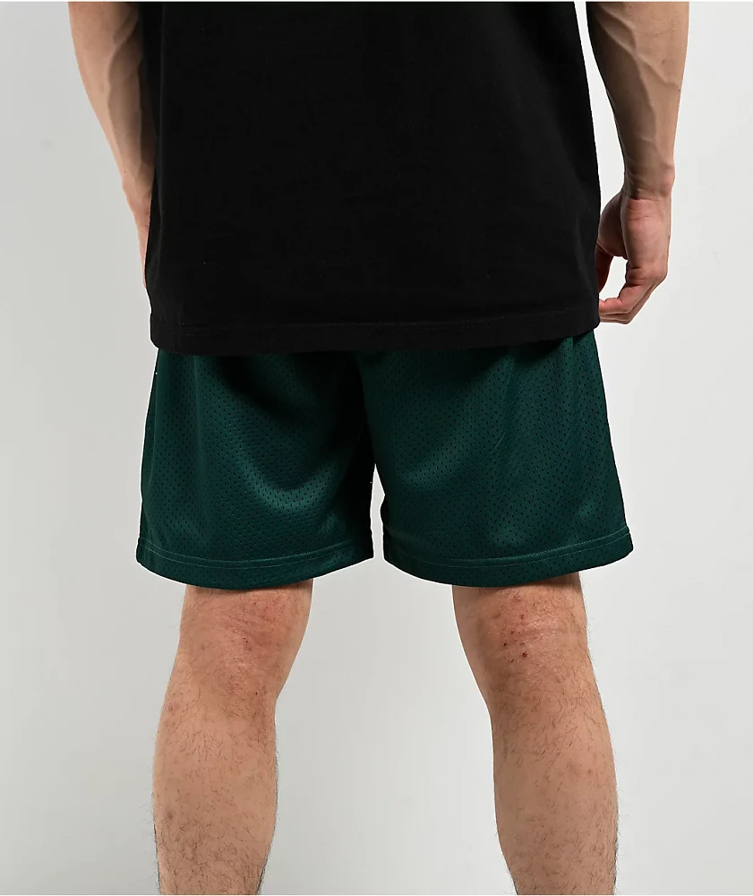 Broken Promises Arachnid Green Mesh Shorts