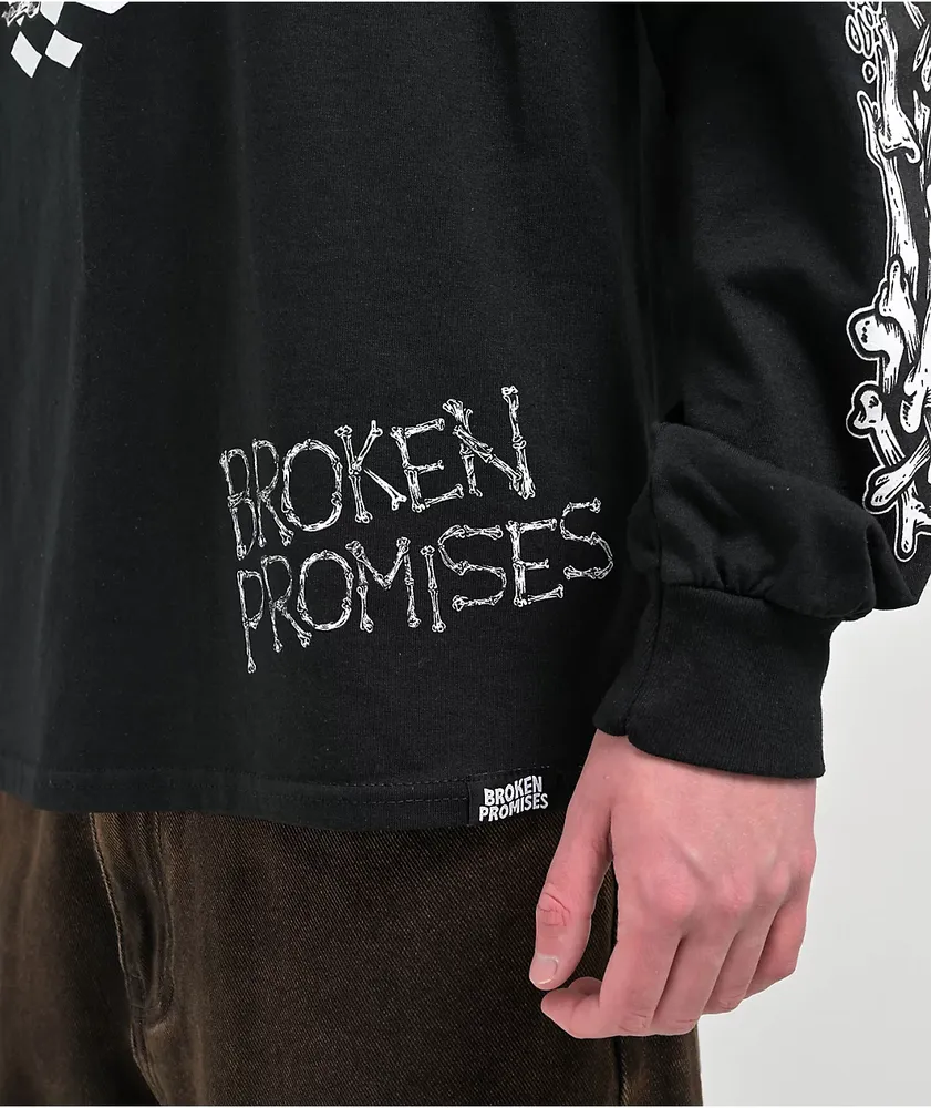 Broken Promises Bad Break Black Long Sleeve T-Shirt