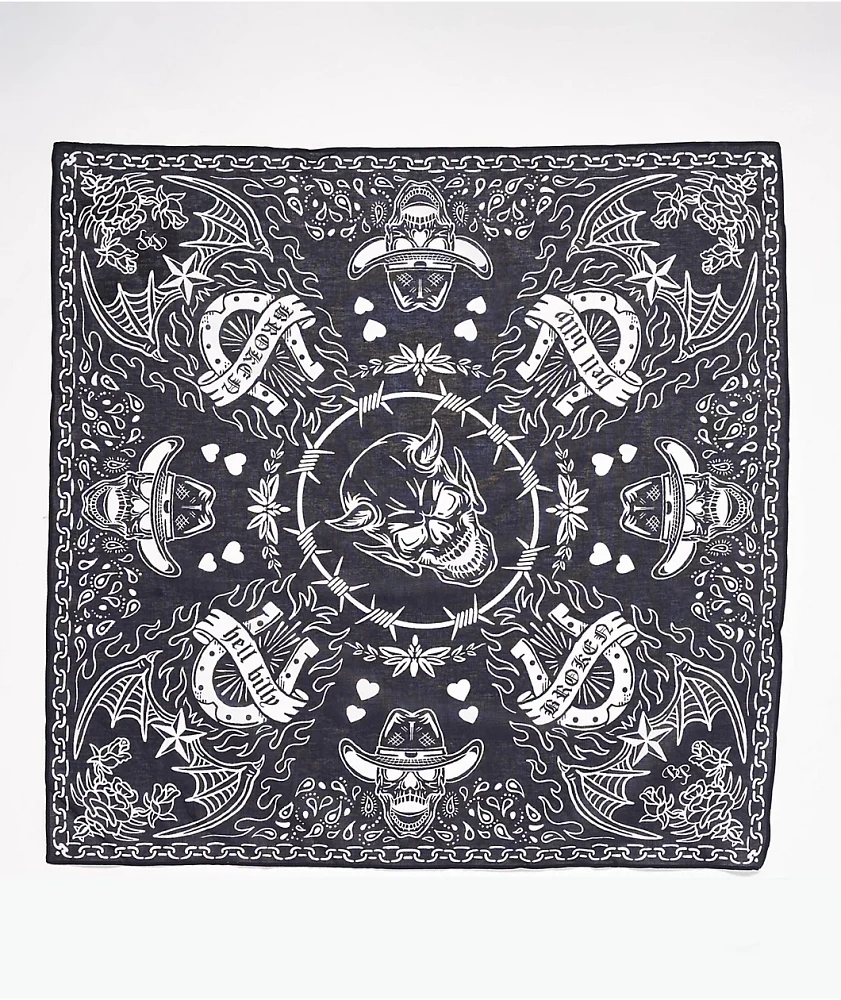Broken Promises Bandit Black Bandana Necklace