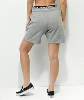 Broken Promises Batwing Grey Banded Sweat Shorts