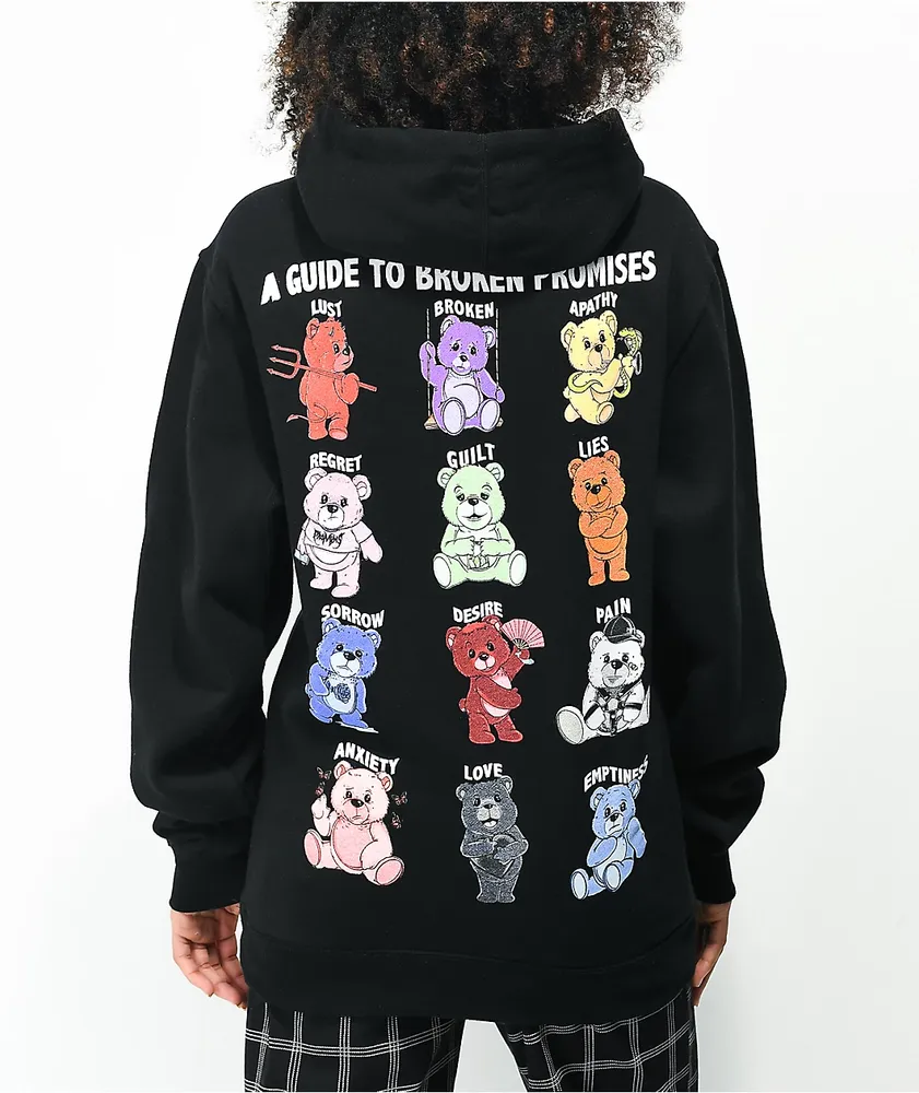 Broken Promises Bear Guide Black Hoodie