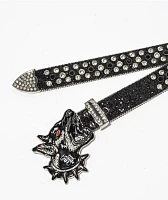 Broken Promises Big Bark Rhinestone Black Belt