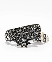 Broken Promises Big Bark Rhinestone Black Belt