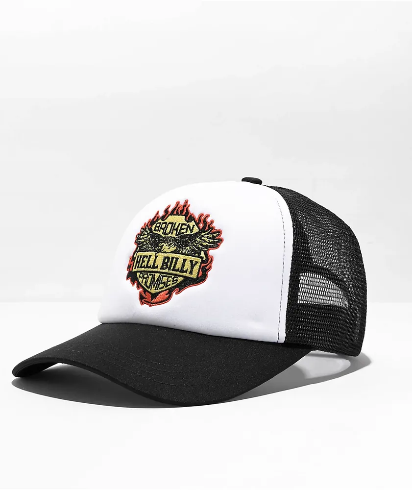 Broken Promises Big Road Black & White Trucker Hat