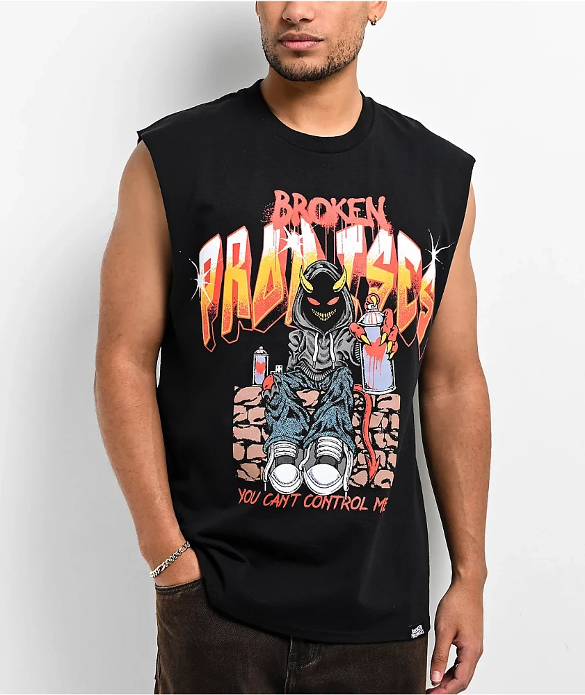 Broken Promises Book Black Tank Top