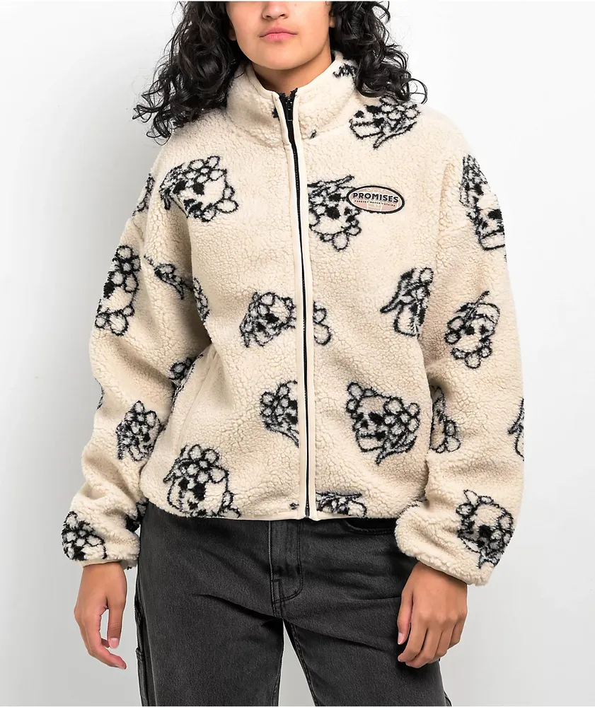 Broken Promises Brain Fog Natural Fleece Jacket