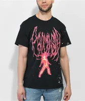 Broken Promises Brain Power Splatter Black T-Shirt