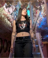 Broken Promises Buckle K9 Black Crop Tank Top