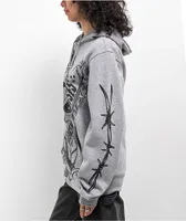 Broken Promises Chainsaw Babe Grey Hoodie