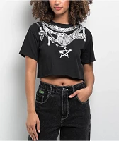 Broken Promises Chaoscharm Black Crop T-Shirt