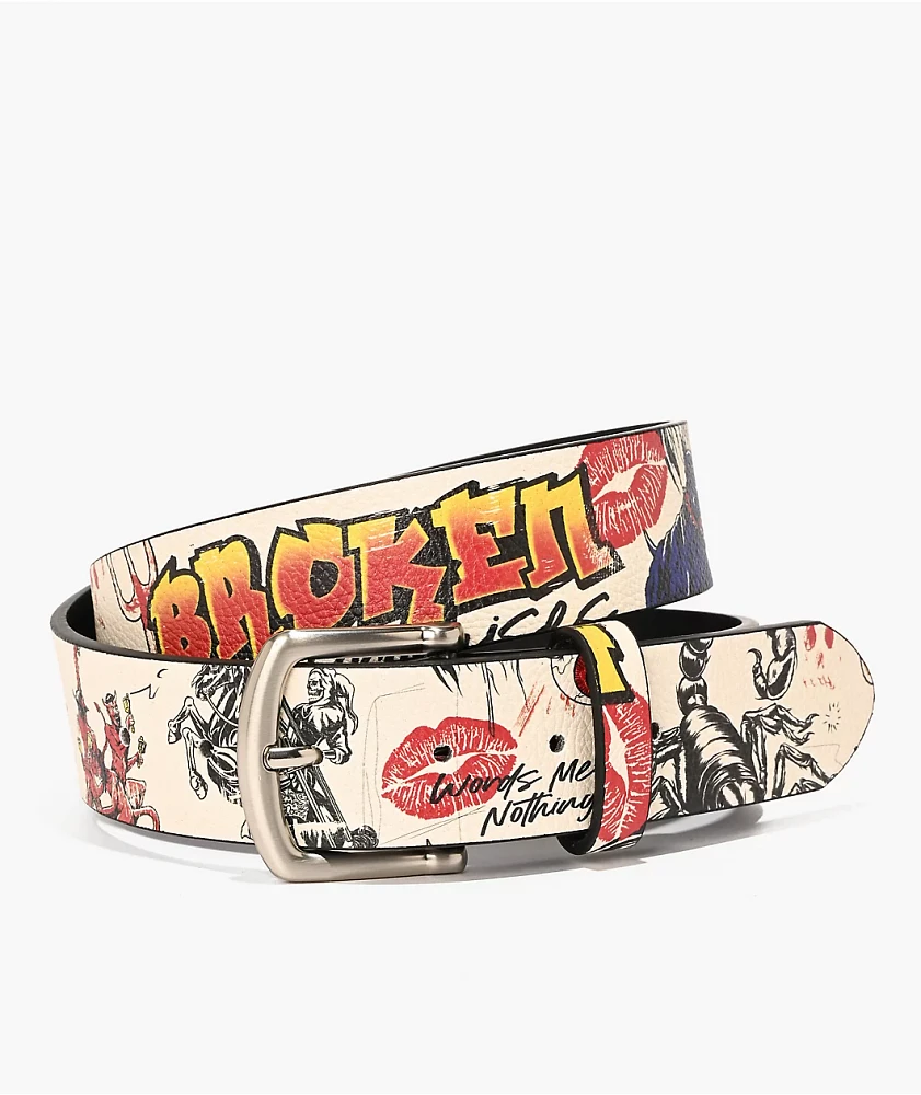 Broken Promises Chaotic Harmony Off White Belt
