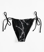 Broken Promises Chrome Wire Black Bikini Bottom