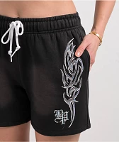 Broken Promises Chromium Black Wash Sweat Shorts