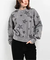 Broken Promises Chuck Grey Crop Crewneck Sweatshirt