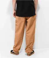 Broken Promises Cobweb Embroidered Brown Skate Pants