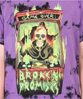 Broken Promises Control Me Purple & Black Tie Dye T-Shirt