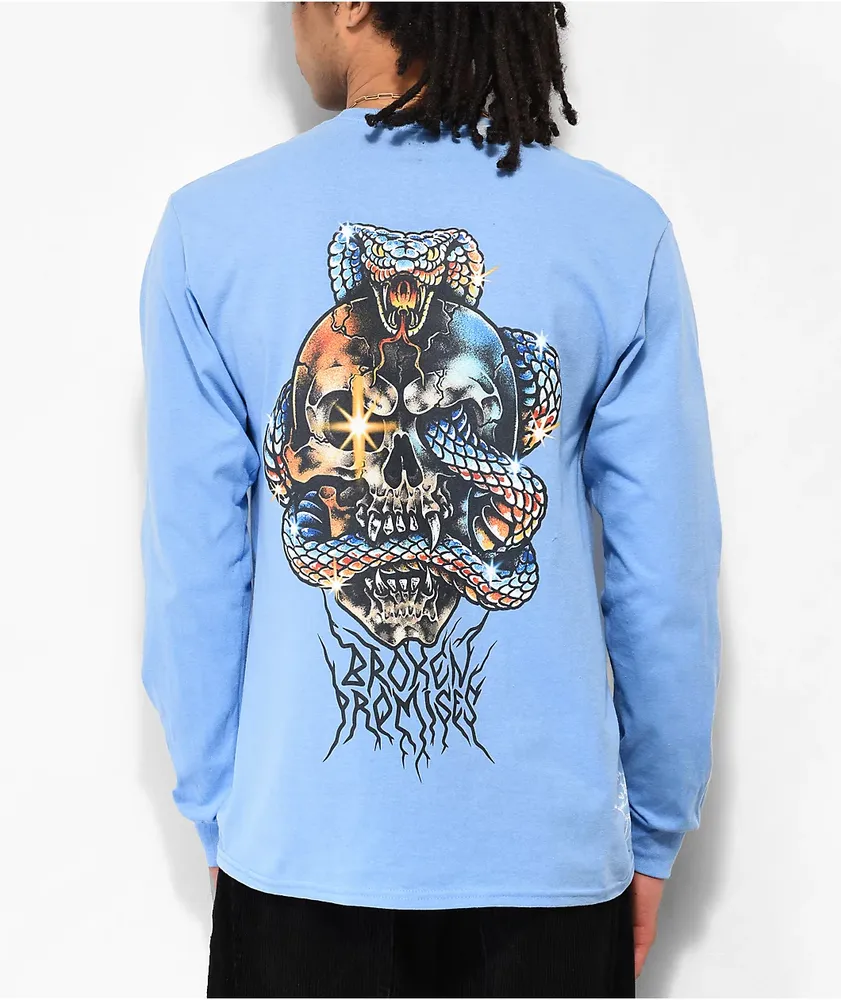 Broken Promises Corn Snake Blue Long Sleeve T-Shirt