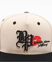 Broken Promises Crave Cream & Black Snapback Hat
