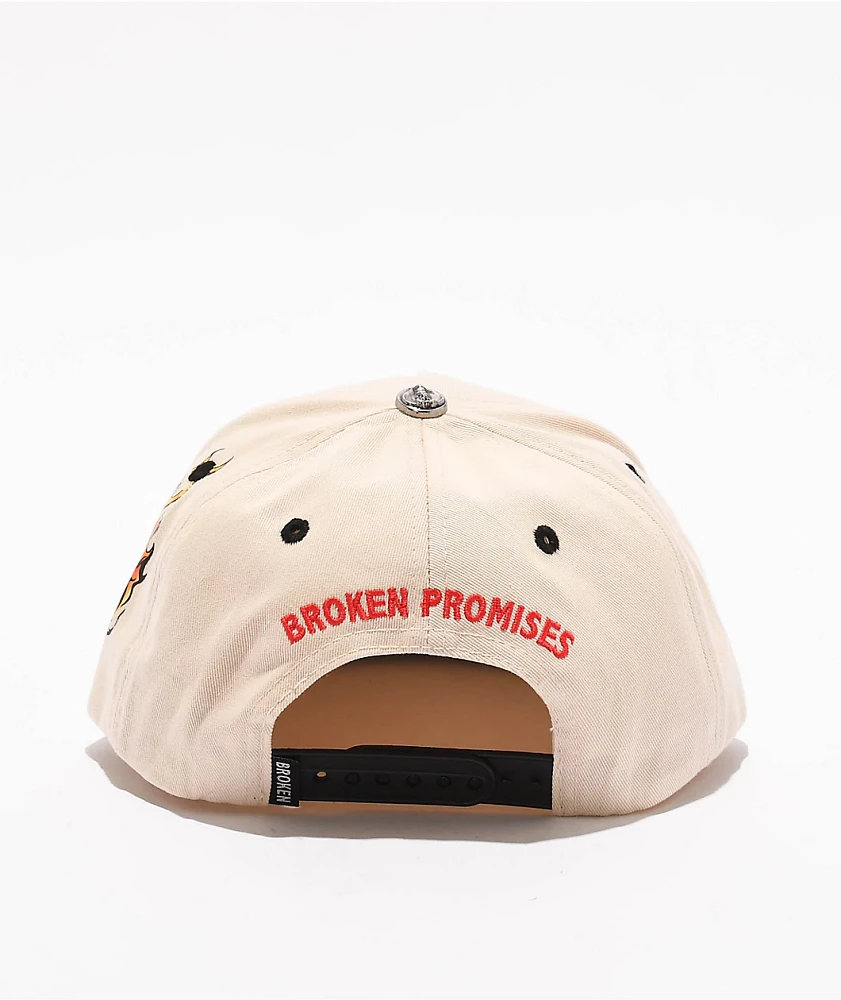 Broken Promises Crave Cream & Black Snapback Hat