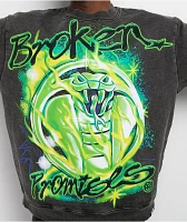 Broken Promises Cross Your Mind Vintage Black Crew Neck Sweatshirt