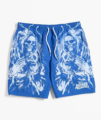Broken Promises Cruel Summer Blue Board Shorts
