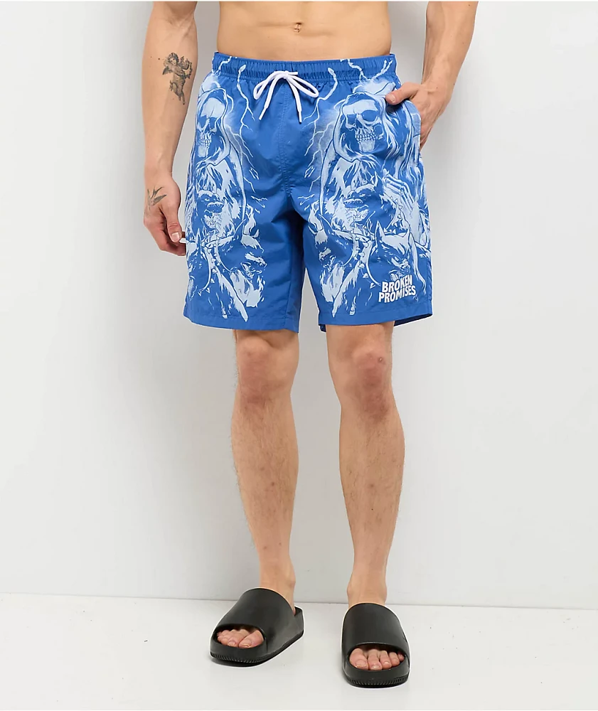 Broken Promises Cruel Summer Blue Board Shorts
