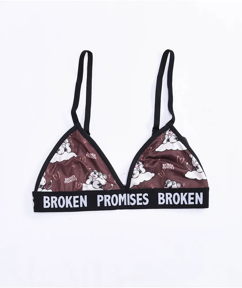 Broken Promises Stick N Poke Pink Bralette Bikini Top