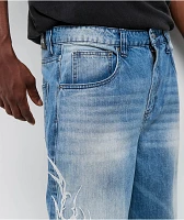 Broken Promises CyberSig Blue Wash Baggy Jeans