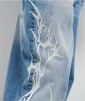 Broken Promises CyberSig Blue Wash Baggy Jeans