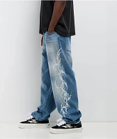 Broken Promises CyberSig Blue Wash Baggy Jeans