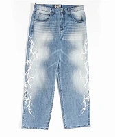 Broken Promises CyberSig Blue Wash Baggy Jeans