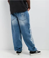 Broken Promises CyberSig Blue Wash Baggy Jeans