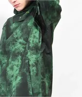 Broken Promises Dark Rider Men's Green & Black Tie Dye 10K Snowboard Jacket
