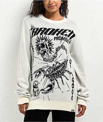 Broken Promises Deadly Stinger Cream Sweater