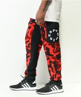 Broken Promises Demon Red & Black Camo Cargo Sweatpants